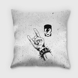 Подушка квадратная David Bowie и рок символ