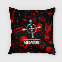 Подушка квадратная Megadeth rock glitch