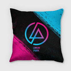 Подушка квадратная Linkin Park - neon gradient