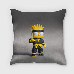 Подушка квадратная Bart Simpson - ninja - Japan, цвет: 3D-принт