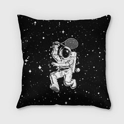 Подушка квадратная Space tennis - astronaut, цвет: 3D-принт