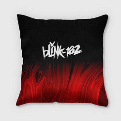 Подушка квадратная Blink 182 red plasma, цвет: 3D-принт