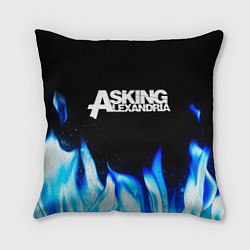 Подушка квадратная Asking Alexandria blue fire