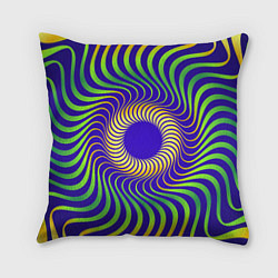 Подушка квадратная Абстрактный спиральный узор, цвет: 3D-принт