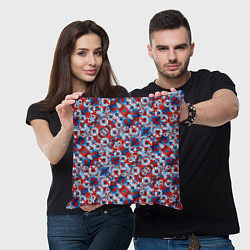 Подушка квадратная Цветы России, цвет: 3D-принт — фото 2