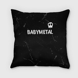 Подушка квадратная Babymetal glitch на темном фоне: символ сверху