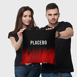 Подушка квадратная Placebo red plasma, цвет: 3D-принт — фото 2