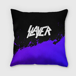 Подушка квадратная Slayer purple grunge