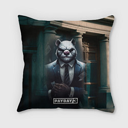 Подушка квадратная Payday 3 white bear