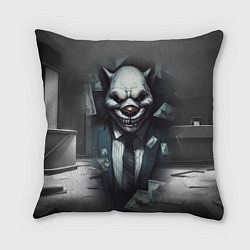 Подушка квадратная Payday 3 wolf, цвет: 3D-принт