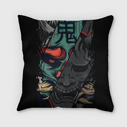 Подушка квадратная Демон самурай - Они
