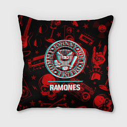 Подушка квадратная Ramones rock glitch