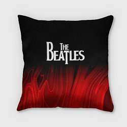 Подушка квадратная The Beatles red plasma