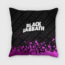 Подушка квадратная Black Sabbath rock legends: символ сверху, цвет: 3D-принт