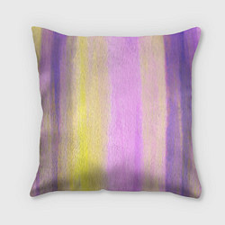 Подушка квадратная Акварельный градиент желто- розовый, цвет: 3D-принт