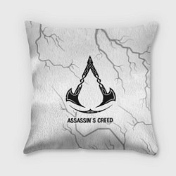 Подушка квадратная Assassins Creed glitch на светлом фоне