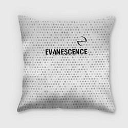 Подушка квадратная Evanescence glitch на светлом фоне: символ сверху, цвет: 3D-принт