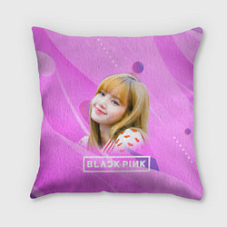 Подушка квадратная Blackpink Lisa pink