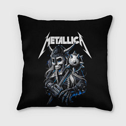 Подушка квадратная Metallica - warrior, цвет: 3D-принт
