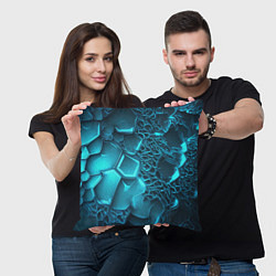 Подушка квадратная Ледяные разломленные плиты, цвет: 3D-принт — фото 2