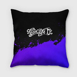 Подушка квадратная Aerosmith purple grunge