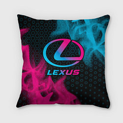 Подушка квадратная Lexus - neon gradient, цвет: 3D-принт