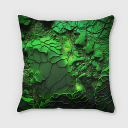Подушка квадратная Объемная зеленая текстура