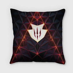 Подушка квадратная The Witcher Logo Triangle, цвет: 3D-принт