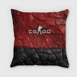 Подушка квадратная CS GO red black texture