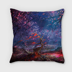 Подушка квадратная Магический лес при луне, цвет: 3D-принт