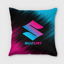 Подушка квадратная Suzuki - neon gradient, цвет: 3D-принт