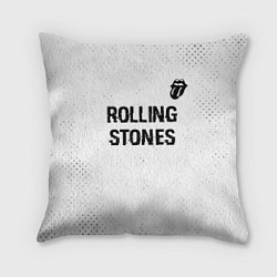 Подушка квадратная Rolling Stones glitch на светлом фоне: символ свер