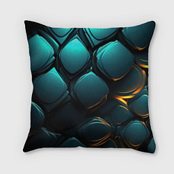 Подушка квадратная Объемные большие плиты, цвет: 3D-принт