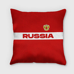 Подушка квадратная Russia - красно-белый