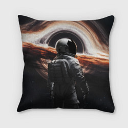 Подушка квадратная Черная дыра - космонавт