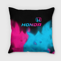 Подушка квадратная Honda - neon gradient: символ сверху