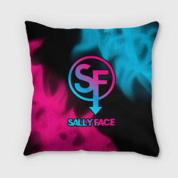 Подушка квадратная Sally Face - neon gradient