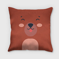 Подушка квадратная Малаш медвежонок, цвет: 3D-принт