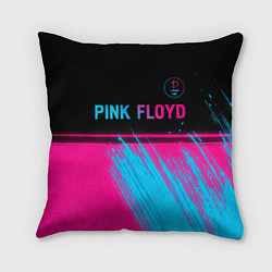 Подушка квадратная Pink Floyd - neon gradient: символ сверху