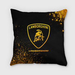 Подушка квадратная Lamborghini - gold gradient