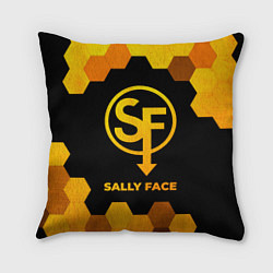 Подушка квадратная Sally Face - gold gradient