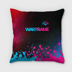 Подушка квадратная Warframe - neon gradient: символ сверху, цвет: 3D-принт