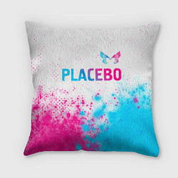 Подушка квадратная Placebo neon gradient style: символ сверху