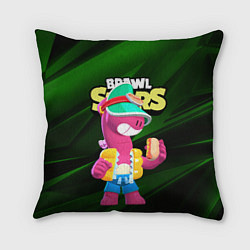 Подушка квадратная Doug Brawl stars dark green