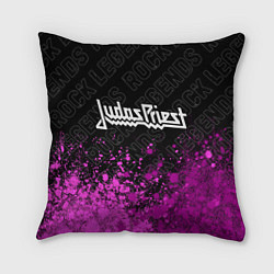 Подушка квадратная Judas Priest rock legends: символ сверху