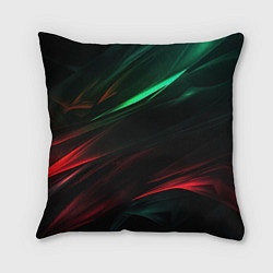 Подушка квадратная Dark red and green