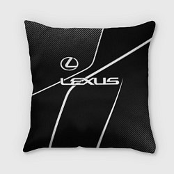 Подушка квадратная Lexus - white line, цвет: 3D-принт