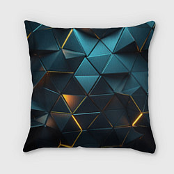 Подушка квадратная Объемные частицы с подсветкой, цвет: 3D-принт