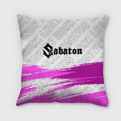 Подушка квадратная Sabaton rock legends: символ сверху