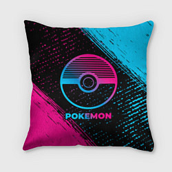 Подушка квадратная Pokemon - neon gradient